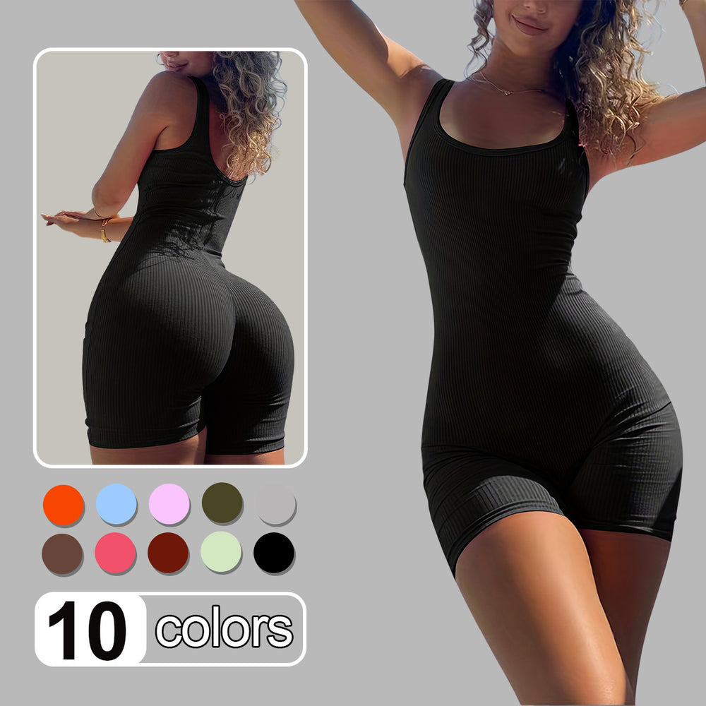 Amazon cross-border new jumpsuit women's sexy off-shoulder backless pure color jumpsuit tight fashionexport