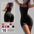 Amazon cross-border new jumpsuit women's sexy off-shoulder backless pure color jumpsuit tight fashionexport