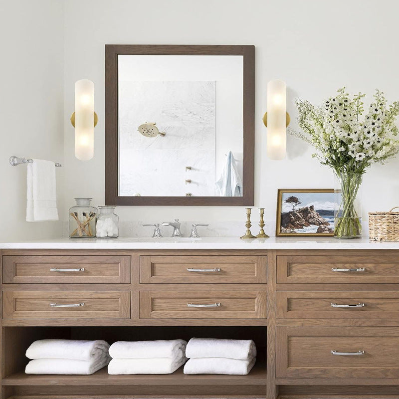 Cross border modern wall lamp bathroom vanity lamp brass wall lamp cylindrical wall lamp lighting for hallway bedroom