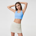 I-shaped cut out beautiful back yoga bra high-strength bubble wrap nude comfortable fitness sports intimates women d25068