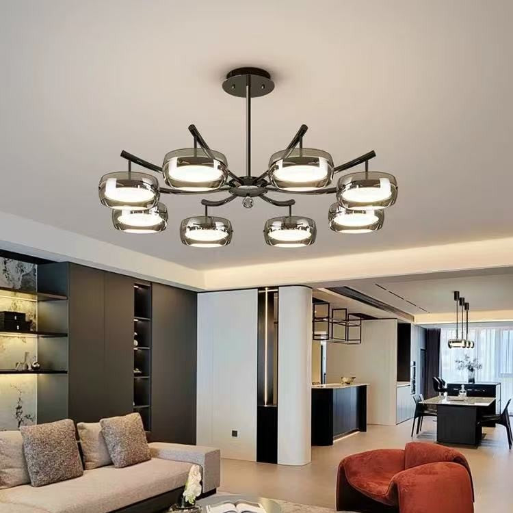 Italian minimalist living room chandelier advanced sense 2024 new high-end creative designer lighting combination whole house package