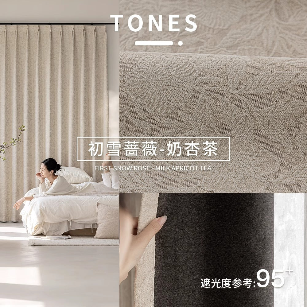 New arrivalfrenchretro rose chenille blackout curtains embossed medieval jacquard living room shaoxing curtains curtain fabric