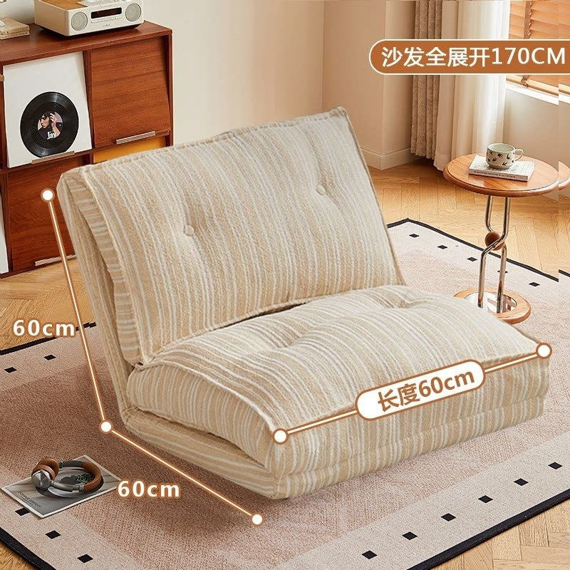 Lazy sofa bed living room dual-purpose single sofa small apartment for home cream style reclining and sleeping foldable sofa bed