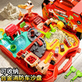 New children's construction vehicle sand table - authentic fire rescue adventure, puzzle game, boy's parent-child toy, birthday gift