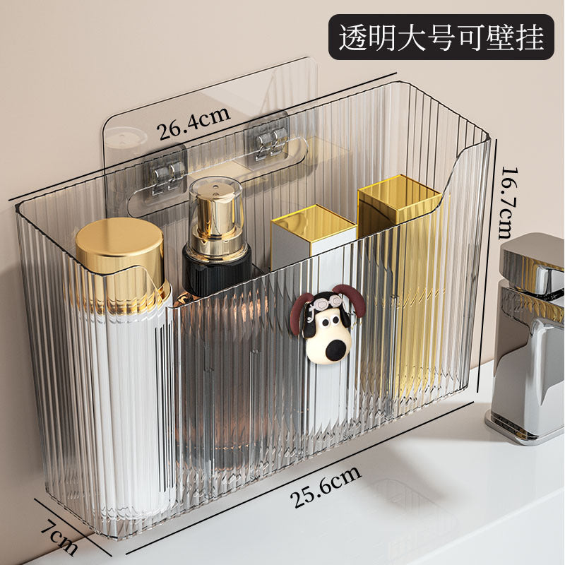 Bathroom comb toothbrush toothpaste storage rack punch-free wall-mounted bathroom cabinet toilet wash basin handy gadget storage box
