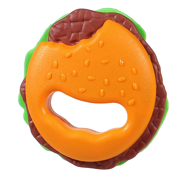 Cross-border  export burger rattle hand grab toothpaste bulk bed bell toy accessories can bite baby toys