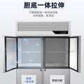 Four-door refrigerator, commercial refrigeration and freezing kitchen fresh-keeping cabinet, six-door freezer, stainless steel freezer, vertical large capacity