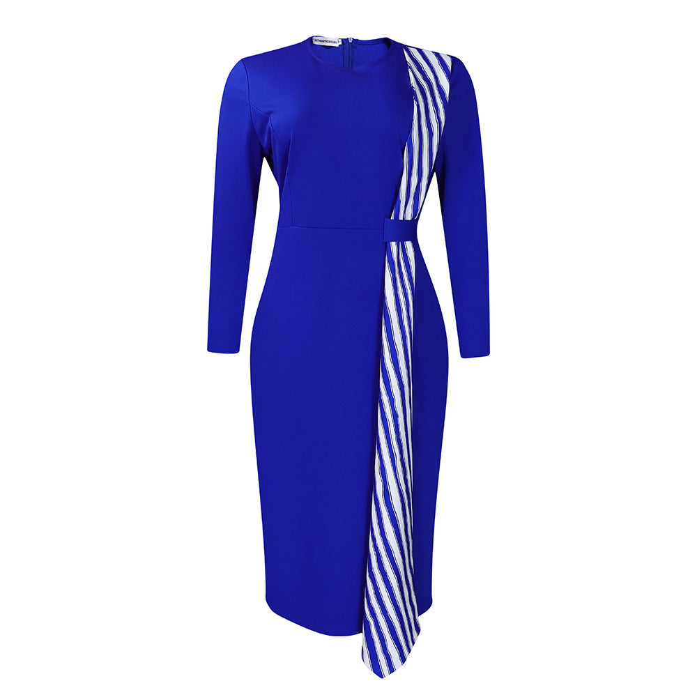 D442 african plus size women's clothing  new arrival: elegant and stylish bodycon pencil dress with round neck - export quality