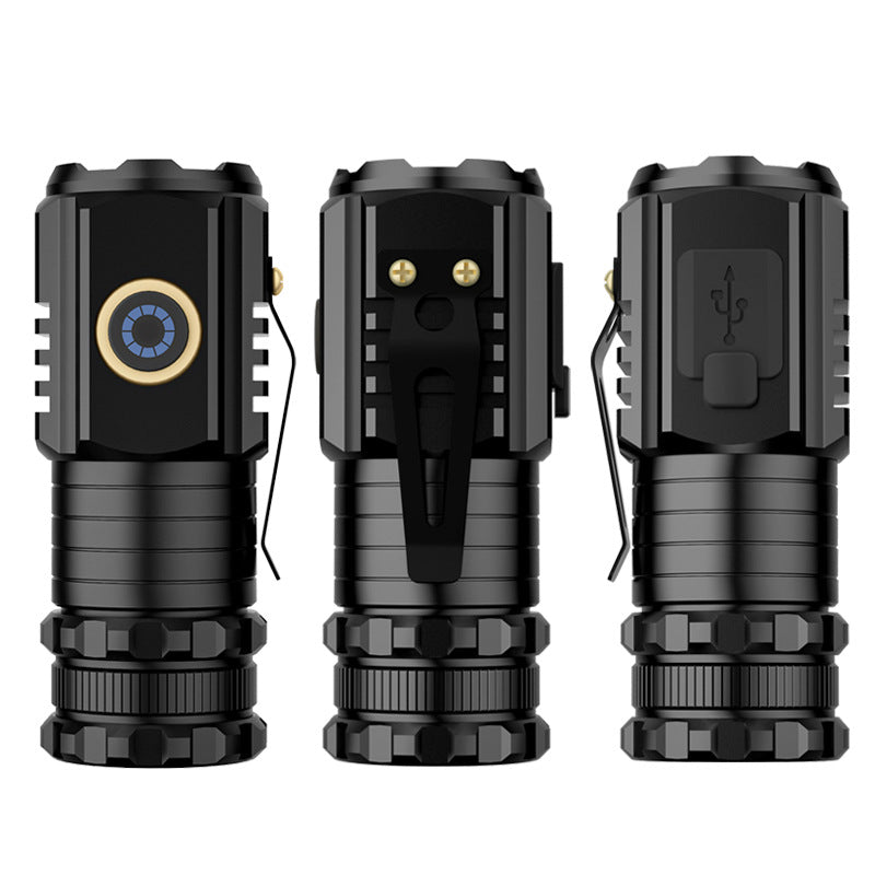 Cross-border new LED strong light long-distance flashlight super bright mini portable small flashlight, outdoor multi-function clip hat light