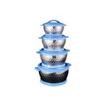 Magnetic double-layer pot three-piece set stainless steel thermal insulation pot exported to africa suit pot drill point 4pcs thermal insulation pot pot