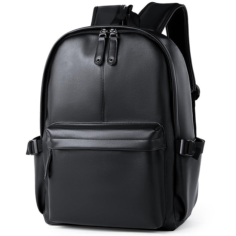 New leather backpack simple business men's backpack college student schoolbag computer bag tide brand short trip wholesale
