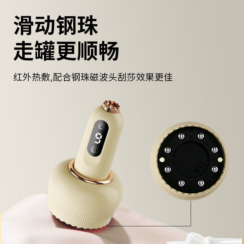 Electric rechargeable scraping instrument for home scraping instrument meridian brush massage handy gadget negative pressure cupping and suction