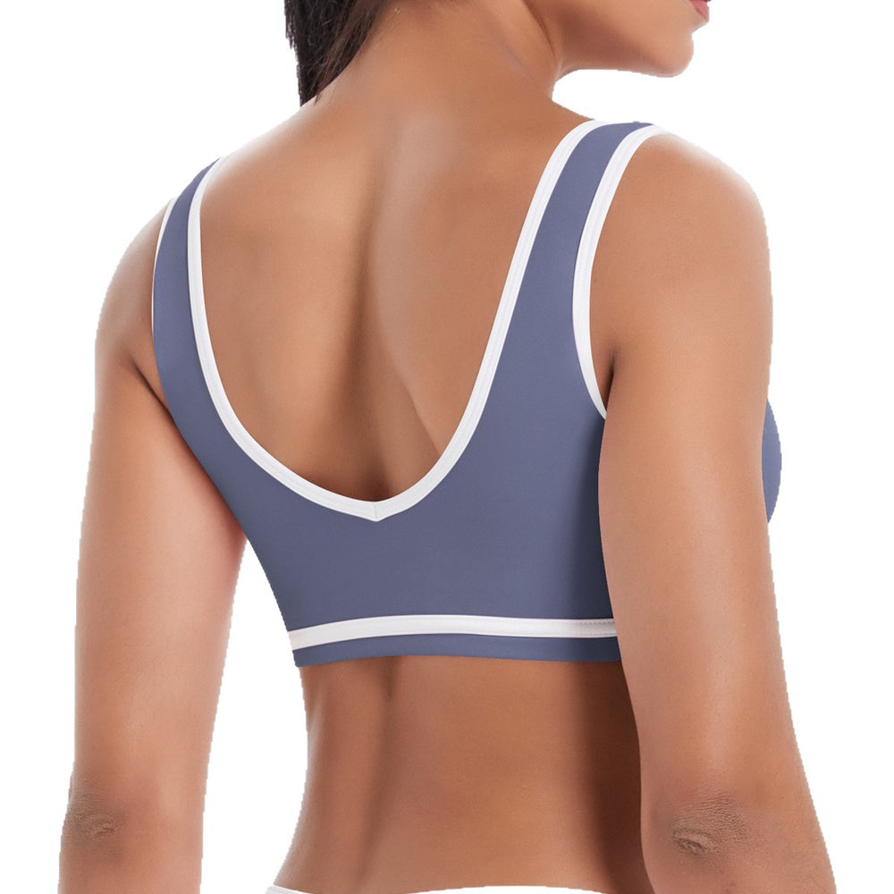 European and american style seamless color block sports bra - sexy, fashionable, quick-drying, and perfect for running and fitness