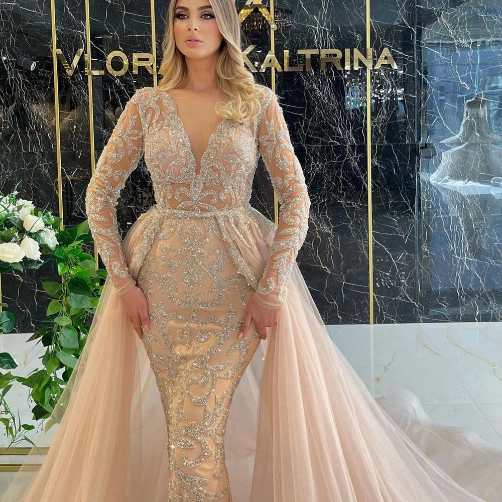 spring new arrivals: european & american style wedding dresses - elegant bridal gowns with train, french-inspired minimalist long sleeve formal dresses