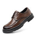 Genuine leather men's dress shoes - business casual, soft sole, soft upper, new formal shoes for work, everyday wear, groom, and wedding