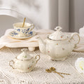 Vintage french afternoon tea teapot and coffee cup saucer set - a beautiful ceramic gift set perfect for housewarming