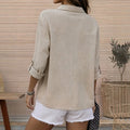 1688 casual linen henley shirt with adjustable sleeves - a wardrobe staple for everyday wear and commuting