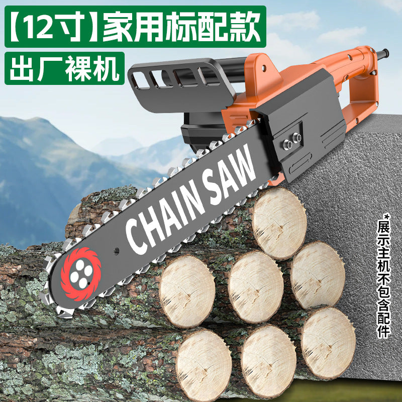 Chuangyi electric chain logging saw high power for home saw wood handheld 220v small electric chain saw electric chain saw