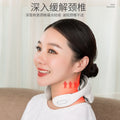 Cervical spine massager - new shoulder & neck pulse therapy device, rechargeable heated neck support, cervical spine massager