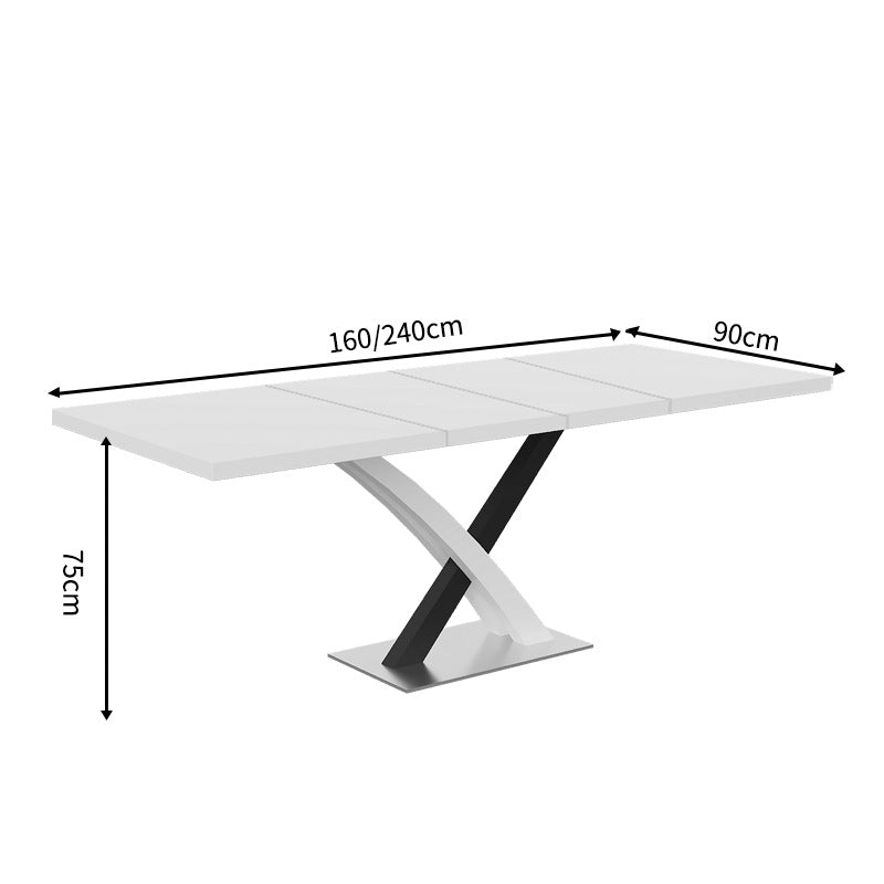 Factory direct customizable italian dining table - extendable, modern minimalist, light luxury style, perfect for small spaces, rectangular table