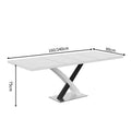 Factory direct customizable italian dining table - extendable, modern minimalist, light luxury style, perfect for small spaces, rectangular table