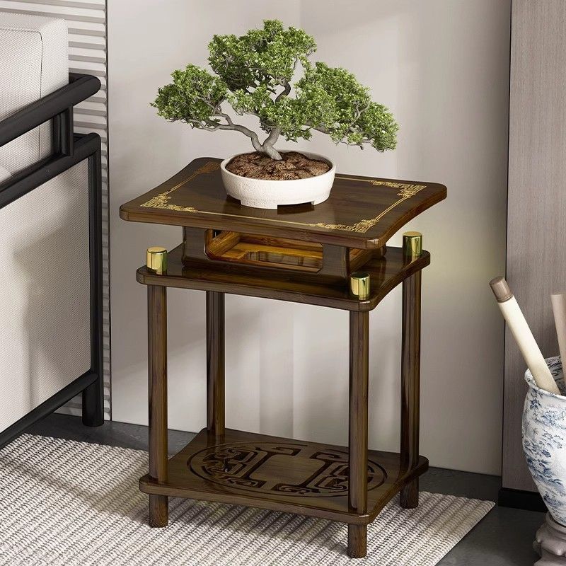 New chinoiserie console table for home end view table non-solid wood casual living room table balcony floor-standing decorative ornament rack