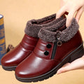 Ladieswear shoes cotton shoes women's winterfleece-linedheattech snow boots old beijing cloth shoes cotton middle-aged and elderly non-slipflats short boots