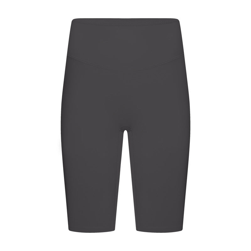 Evrlue seamless anti-roll tummy control butt lifting yoga leggings - stretchy, skin-friendly, women's active 5-inch shorts dk388