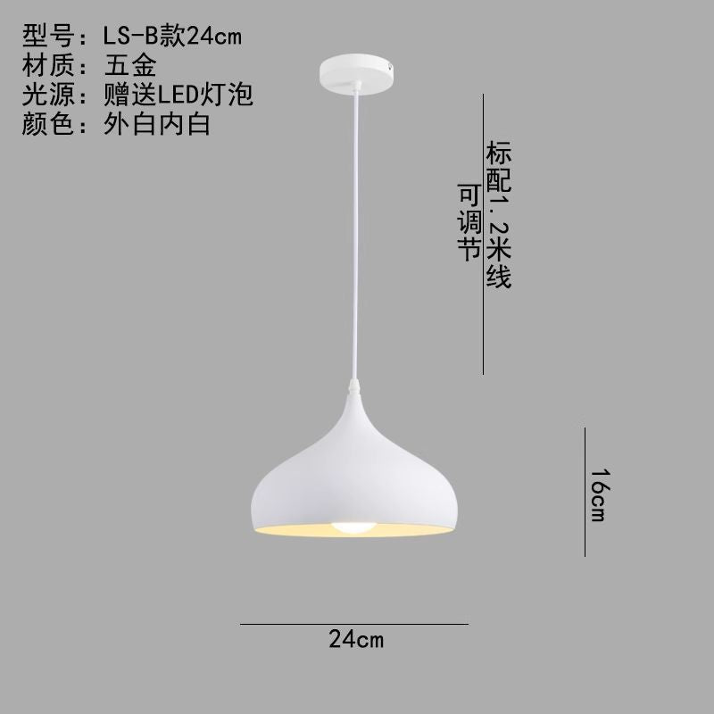 Minimalist industrial black projector light - retro creative restaurant, cafe, bubble tea shop, hot pot restaurant - unique pot lid pendant lamp