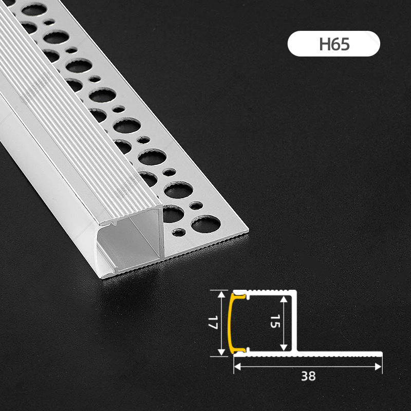 Double eyelid upward lighting linear light strip living room ceiling linear light strip unilateral side luminous aluminum slot linear light slot