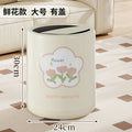 High-style trash can for home use, suitable for living rooms. modern, minimalist, and subtly luxurious design. features a swing-top lid and a straight-sided body. ideal for kitchens and bathrooms. new paper basket design