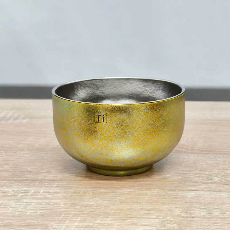 Premium pure titanium double-layer bowl - perfect for home, rice, kindergarten, and kids. durable, drop-resistant, and beautifully designed tableware
