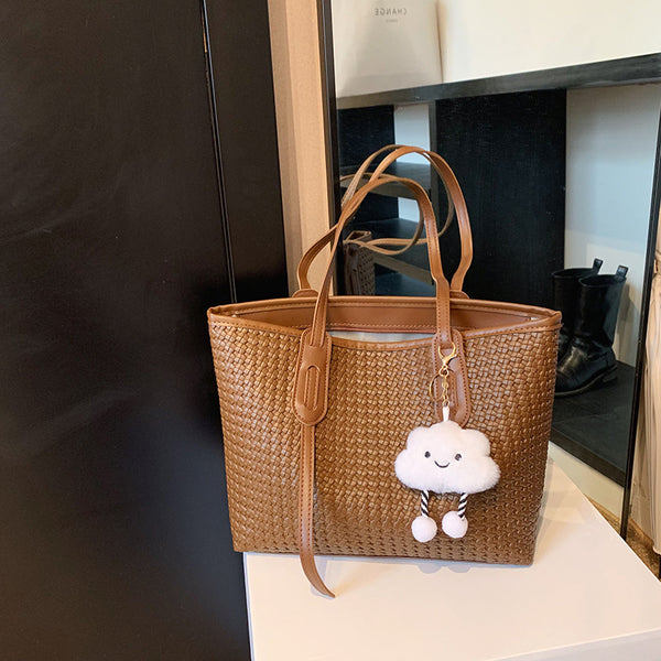 Cross-border leisure commuter bag women's large-capacity 2025 new autumn and winter versatile retro shoulder bag fashion tote bag