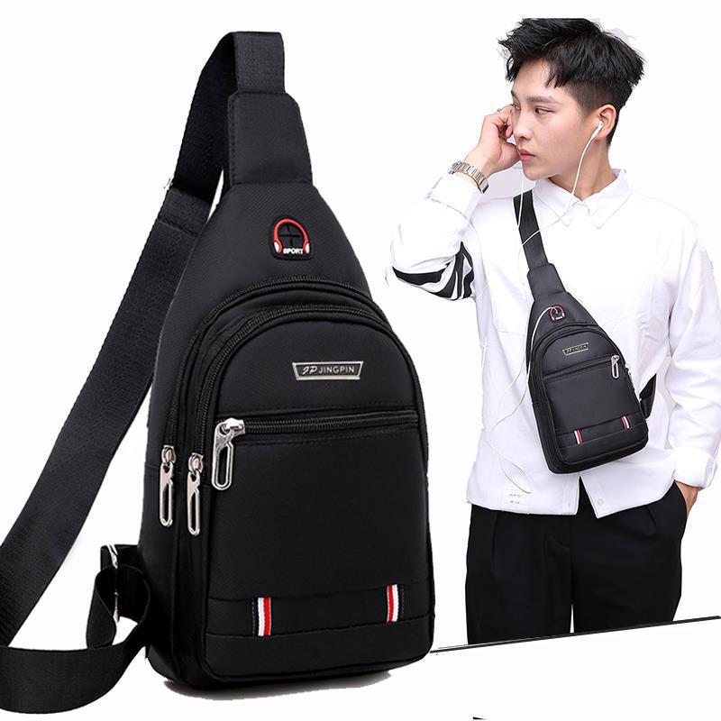 Cross-border men's new casual Korean version waterproof Oxford cloth shoulder bag business breast bag messenger bag chest backpack