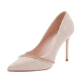 French chic high heels for women, spring/autumn 2024 collection: pointed-toe stilettos with rhinestone embellishments, premium fashion pumps