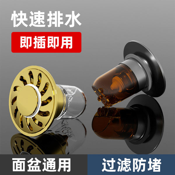 Washbasin leakage plug bouncing core sewer wash basin filter anti-blocking deodorant basin universal press type