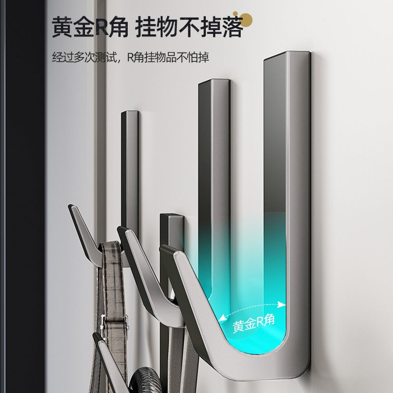 Space aluminum door rear hook strong adhesive load-bearing coat hook no punching adhesive hook coat hook wall-mounted wall coat hook
