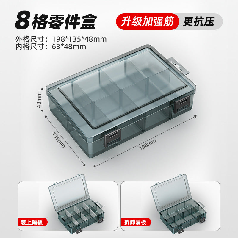Arrizo Parts Box Multi-grid Transparent Plastic Electronic Accessories Lattice Toolbox Small Screw Box Storage Box