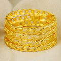 Middle eastern dubai cuban chain diamond-set gold-plated bangle for women, hollow multi-layer wedding jewelry, cross-border wholesale supply