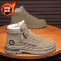 Boots men's shoes high-top winterfleece-linedthickened cotton shoes waterproofnon-slip construction site work labor protection workwear boots