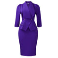 D604  cross-border foreign trade women's clothing new arrivalfashionelegant large lapel three-quarter sleeves african dress
