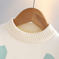 Girlsweaterfleece-linedthickened autumn winternew arrivalk-styleeasiest for matchbabyknitting bottom shirtkids styletops