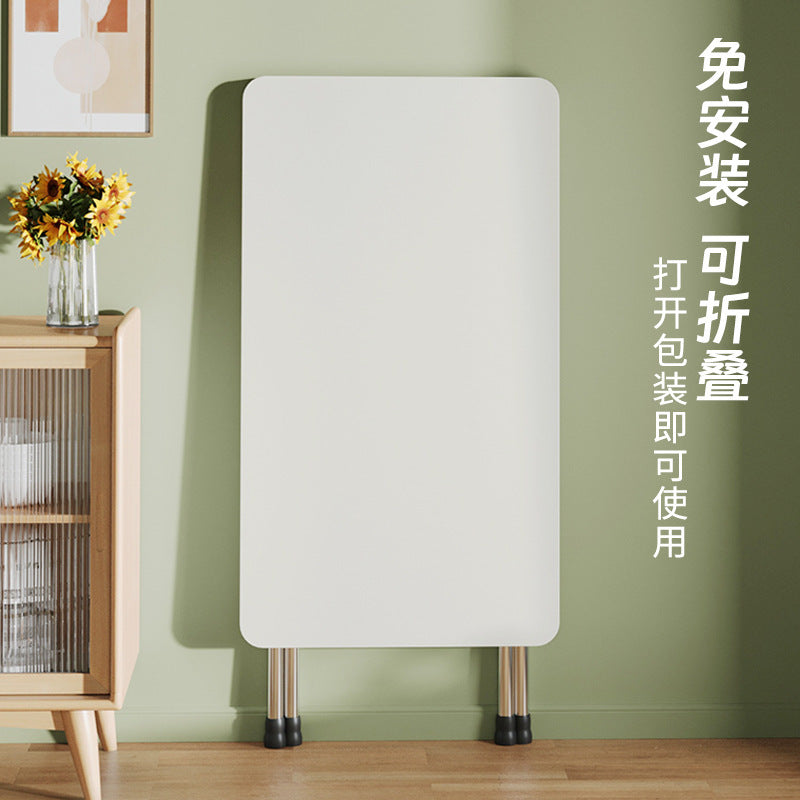 Small table, foldable table, dining table, for home rental house, simple dining table, outdoor portable rectangular stall table
