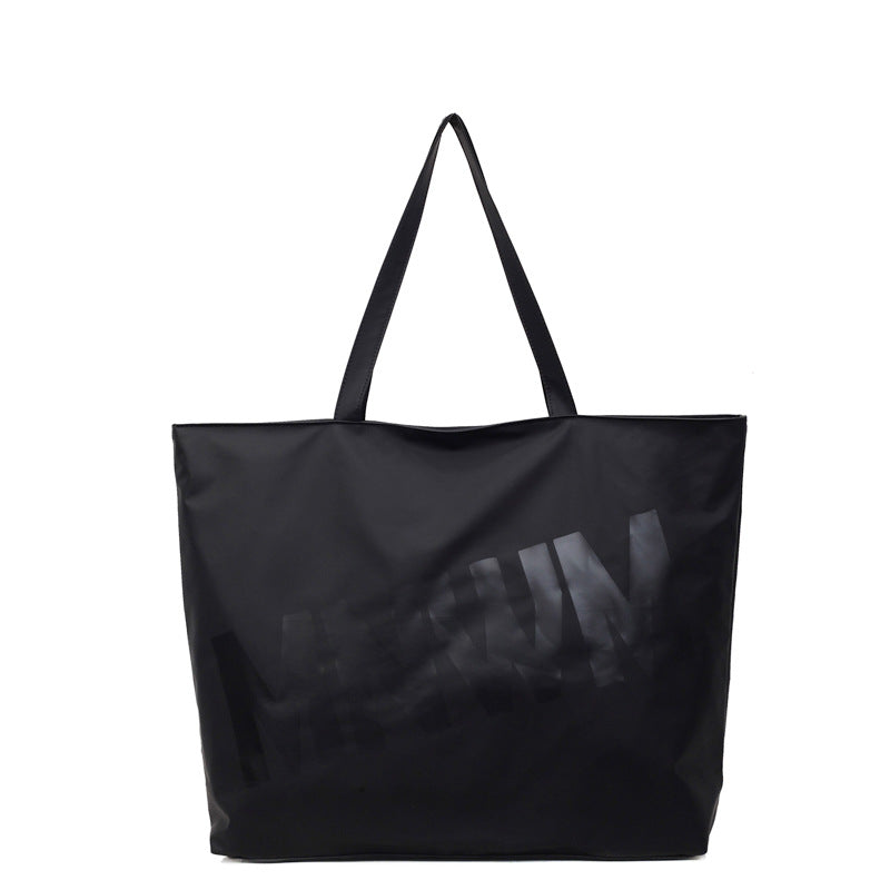 Cross-border college students take classes in tote bags 2025 summer new lazy style literary letter shoulder bags daily commuting bags