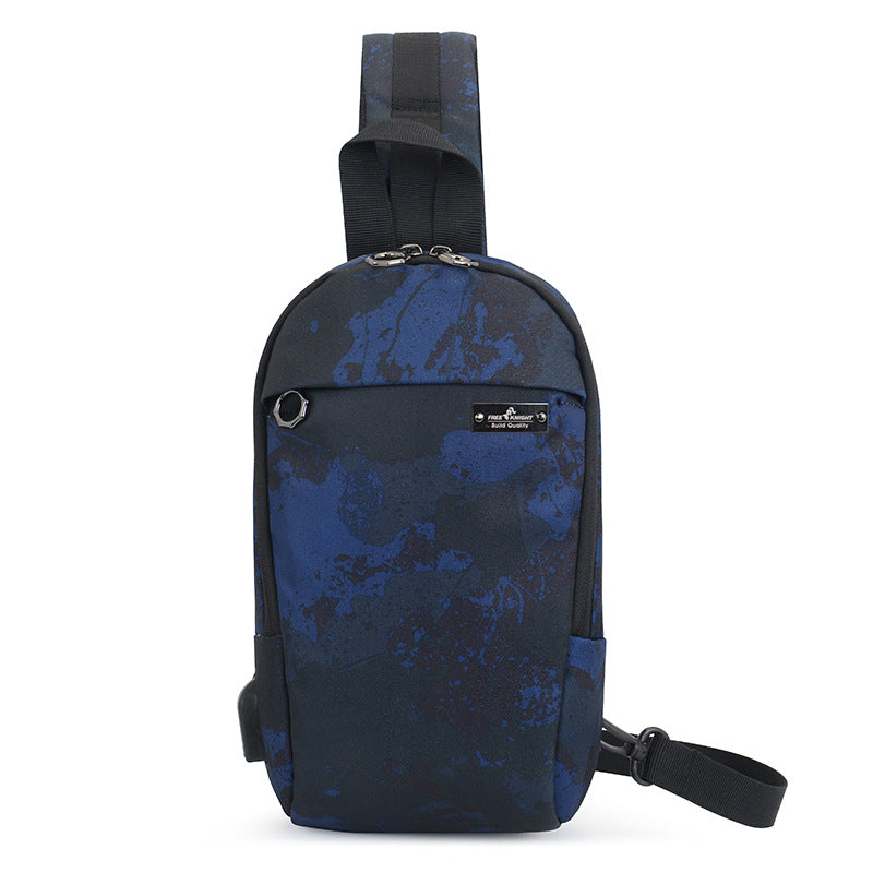 FREE KNIGHT trendy brand small breast bag men's outdoor sports and leisure shoulder bag cross backpack soft messenger bag
