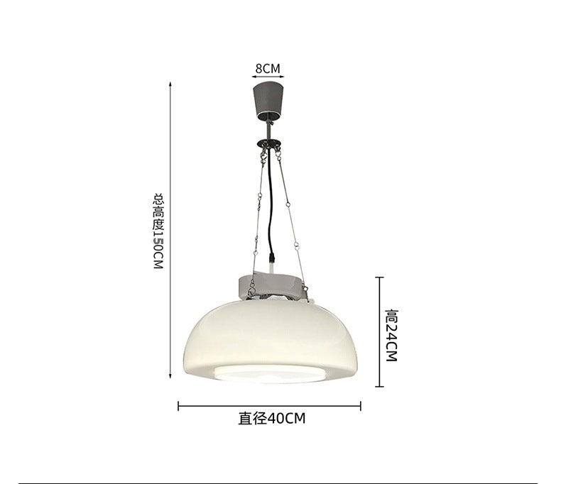 Tea room milky white glass atmosphere chandelier post-modern simple dining room study living room master bedroom American cream chandelier