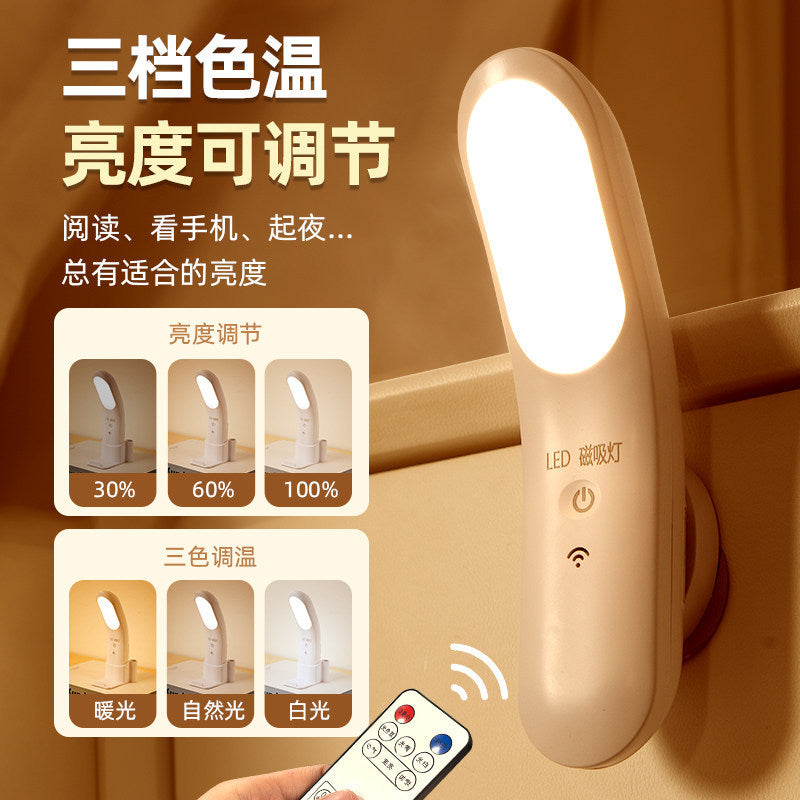 Wall lamp bedside master bedroom installation-free wiring-free led reading lamp charging eye protection table lamp wall lamp 2024new arrival