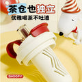 Snoopy kids' water bottle - summer heat-resistant straw cup, portable large capacity food-grade cup for students, girls' coffee mug