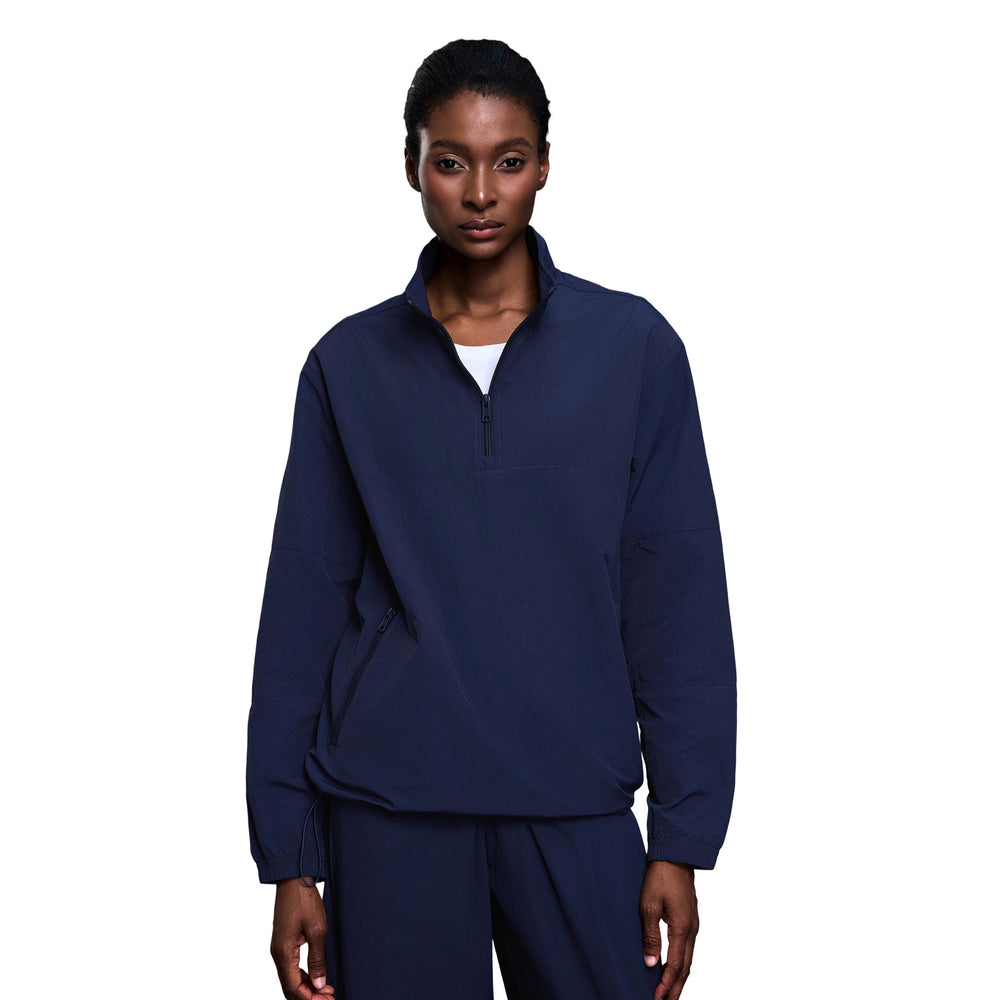 Half-zip windproof stand collar sports long sleevestops women's lightweight waterproof outdoor fitness outwearautumd25173