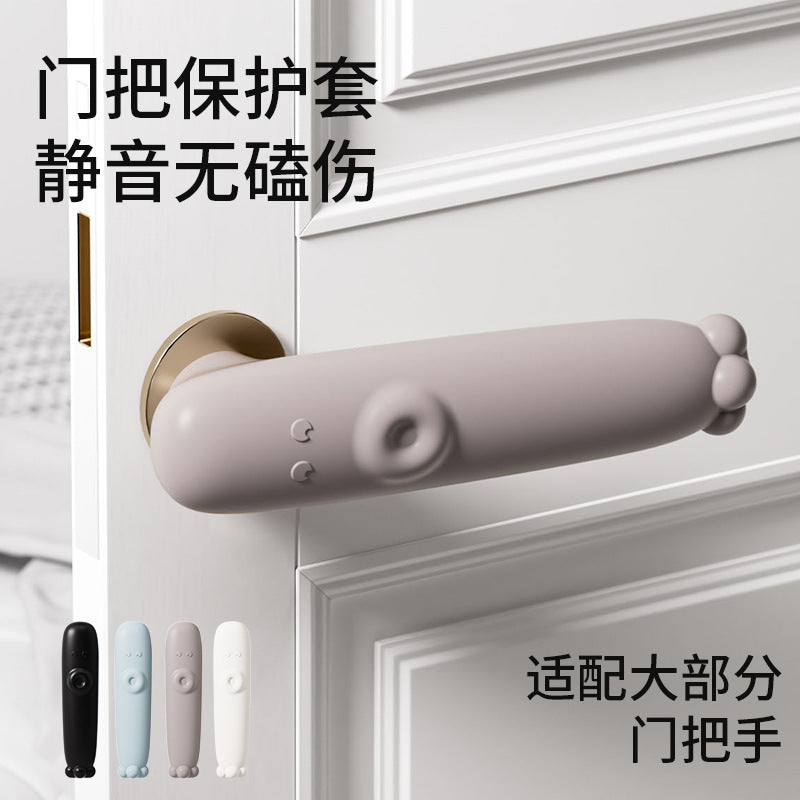 Cartoon octopus silicone door handle cover - silent, anti-collision, protective sleeve for safety door handles - anti-bump, anti-door, entry door